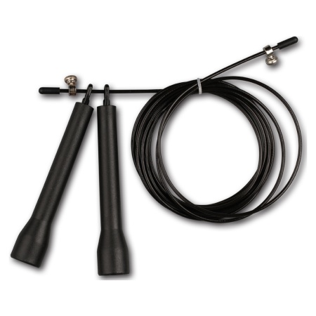 Купить Скакалка высокооборотная Кроссфит стальной шнур в оплетке 2.7 м чёрная в Оленегорске 